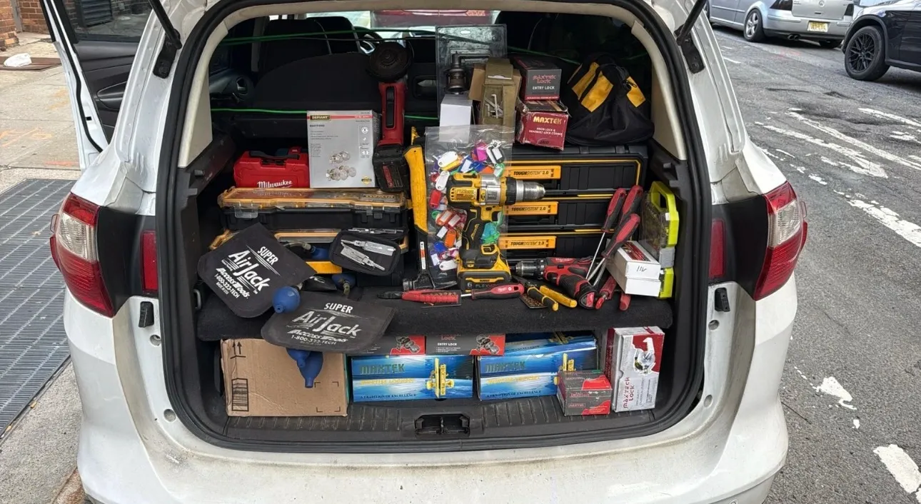 Mobile locksmith van providing on-site locksmith service in NYC